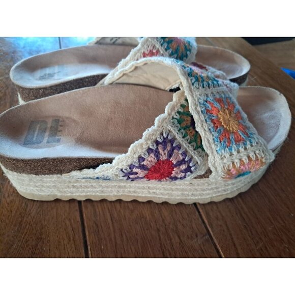 Dirty Laundry Women's Plays Crochet Platform Sandal, Natural Size 8 -J - Picture 1 of 3